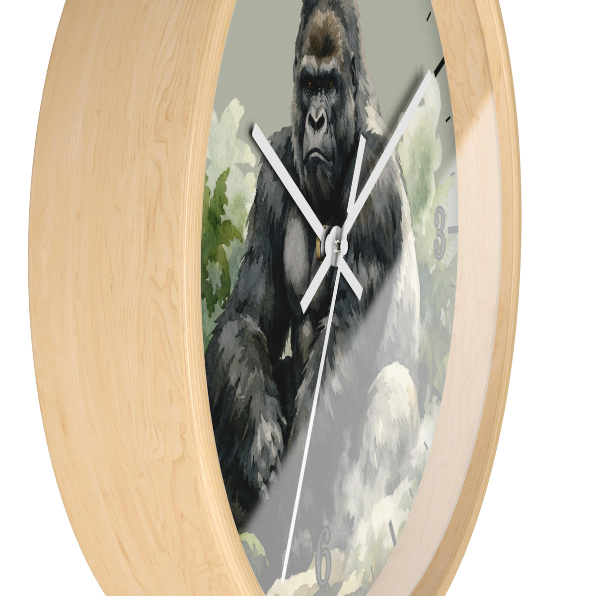 Gorilla Jungle Wall Clock — Wilderness Animal Art Decor