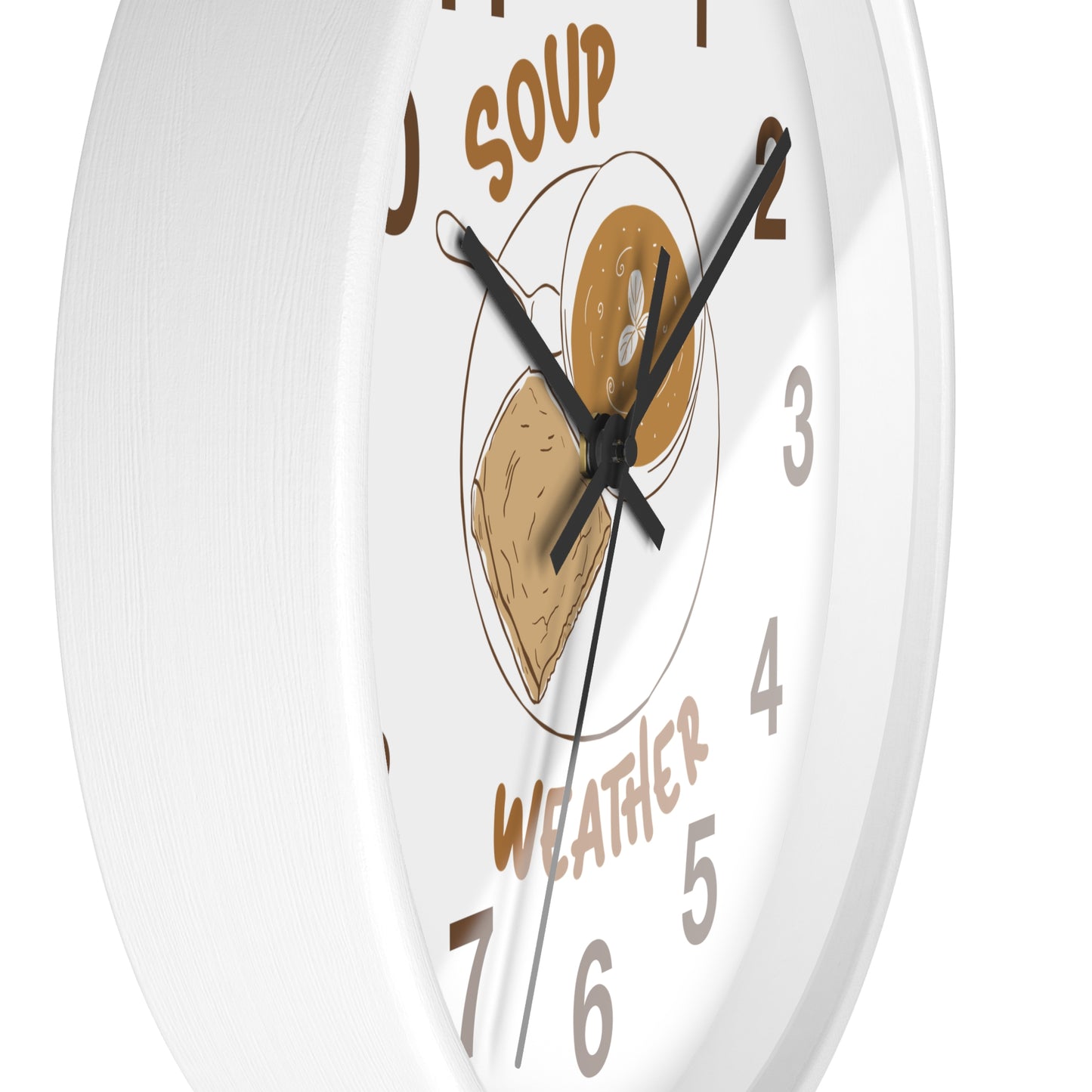 Autumn Season Wall Clock | 'Soup Weather' Kitchen Decor
