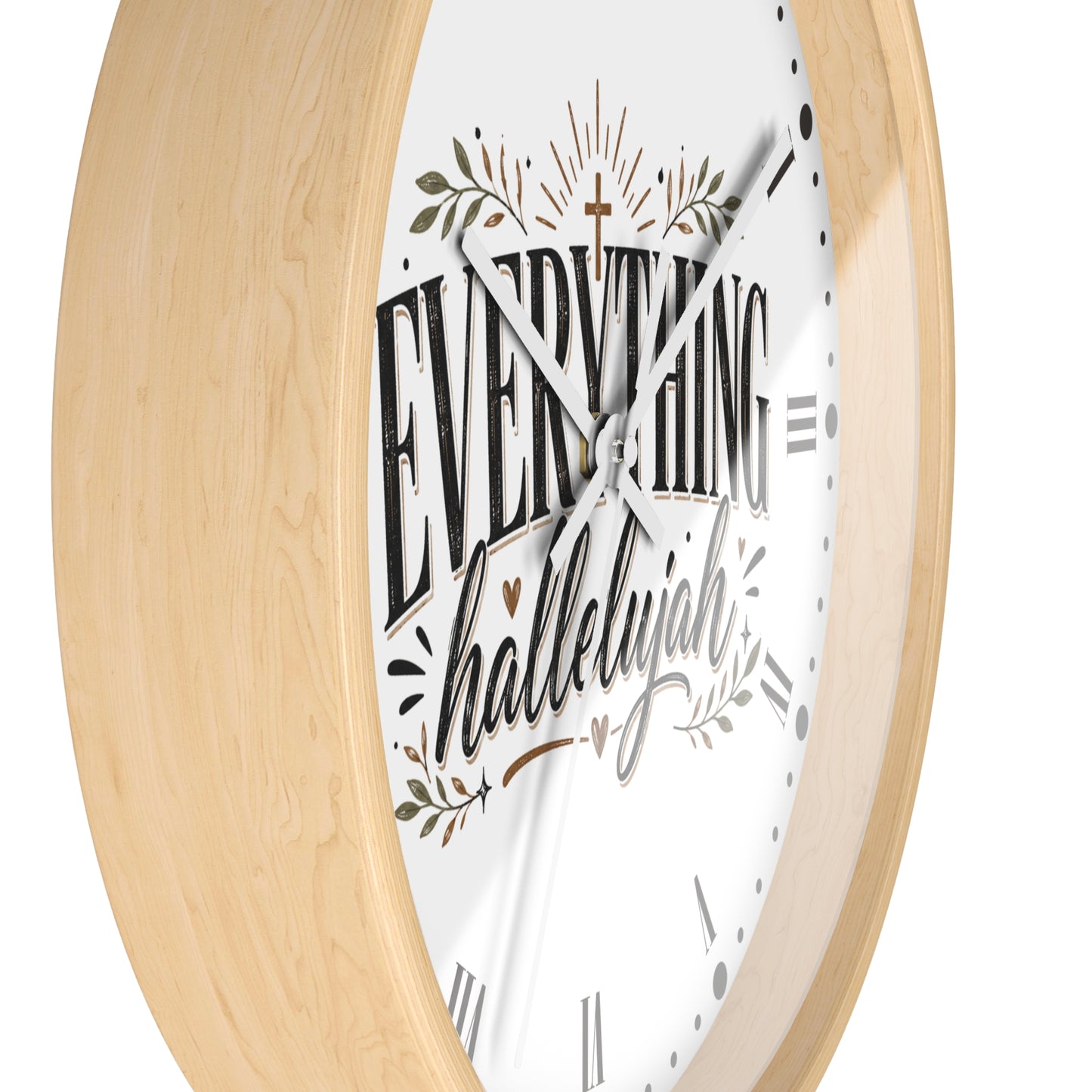 Everything Hallelujah Wall Clock — Christian Faith Decor