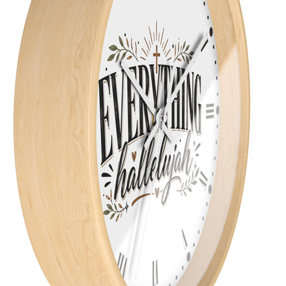 Everything Hallelujah Wall Clock — Christian Faith Decor