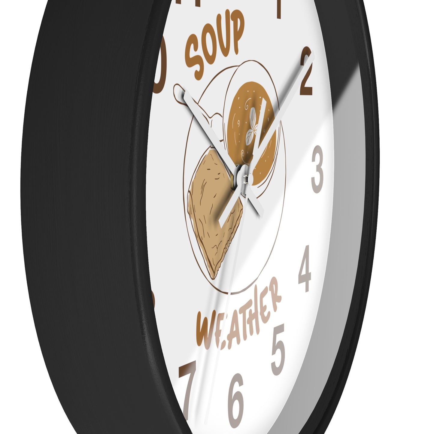 Autumn Season Wall Clock | 'Soup Weather' Kitchen Decor