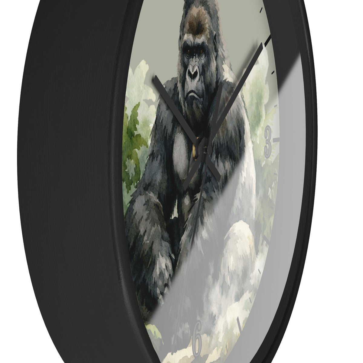 Gorilla Jungle Wall Clock — Wilderness Animal Art Decor