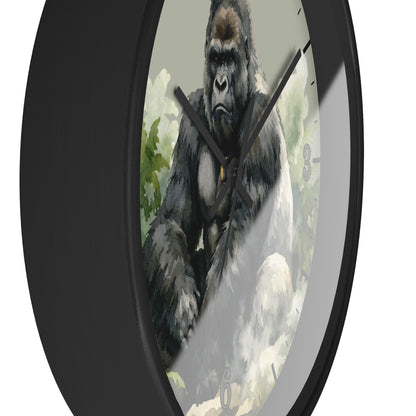 Gorilla Jungle Wall Clock — Wilderness Animal Art Decor