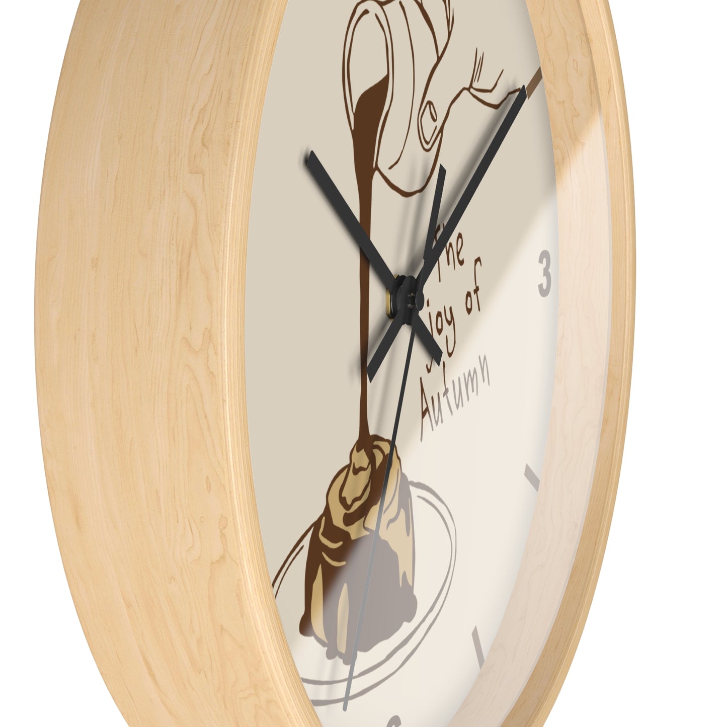 Cozy Kitchen Wall Clock — "The Joy of Autumn" Sweet Dessert Foodie Gift