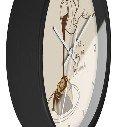 Cozy Kitchen Wall Clock — "The Joy of Autumn" Sweet Dessert Foodie Gift
