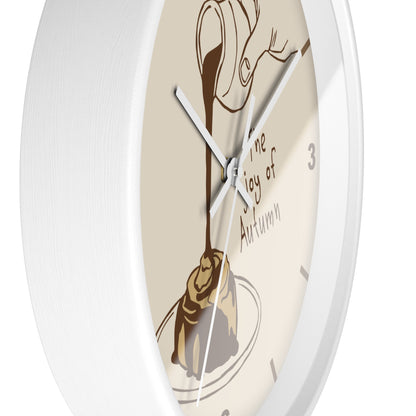Cozy Kitchen Wall Clock — "The Joy of Autumn" Sweet Dessert Foodie Gift