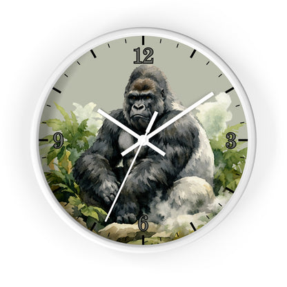 Gorilla Jungle Wall Clock — Wilderness Animal Art Decor