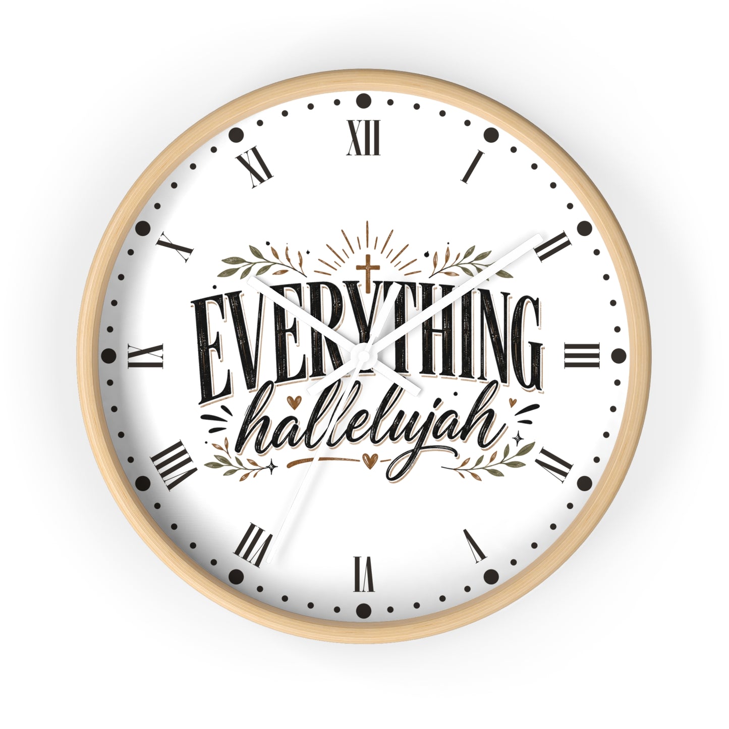 Everything Hallelujah Wall Clock — Christian Faith Decor
