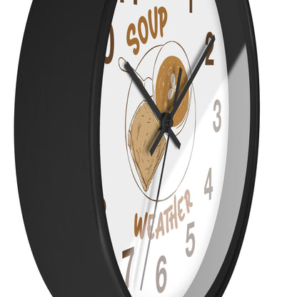 Autumn Season Wall Clock | 'Soup Weather' Kitchen Decor