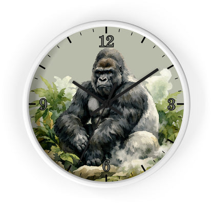 Gorilla Jungle Wall Clock — Wilderness Animal Art Decor