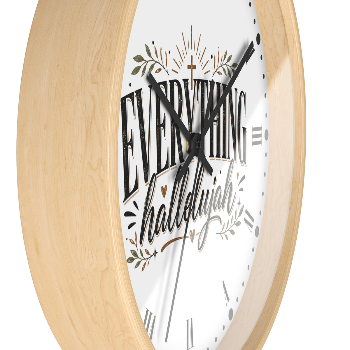 Everything Hallelujah Wall Clock — Christian Faith Decor