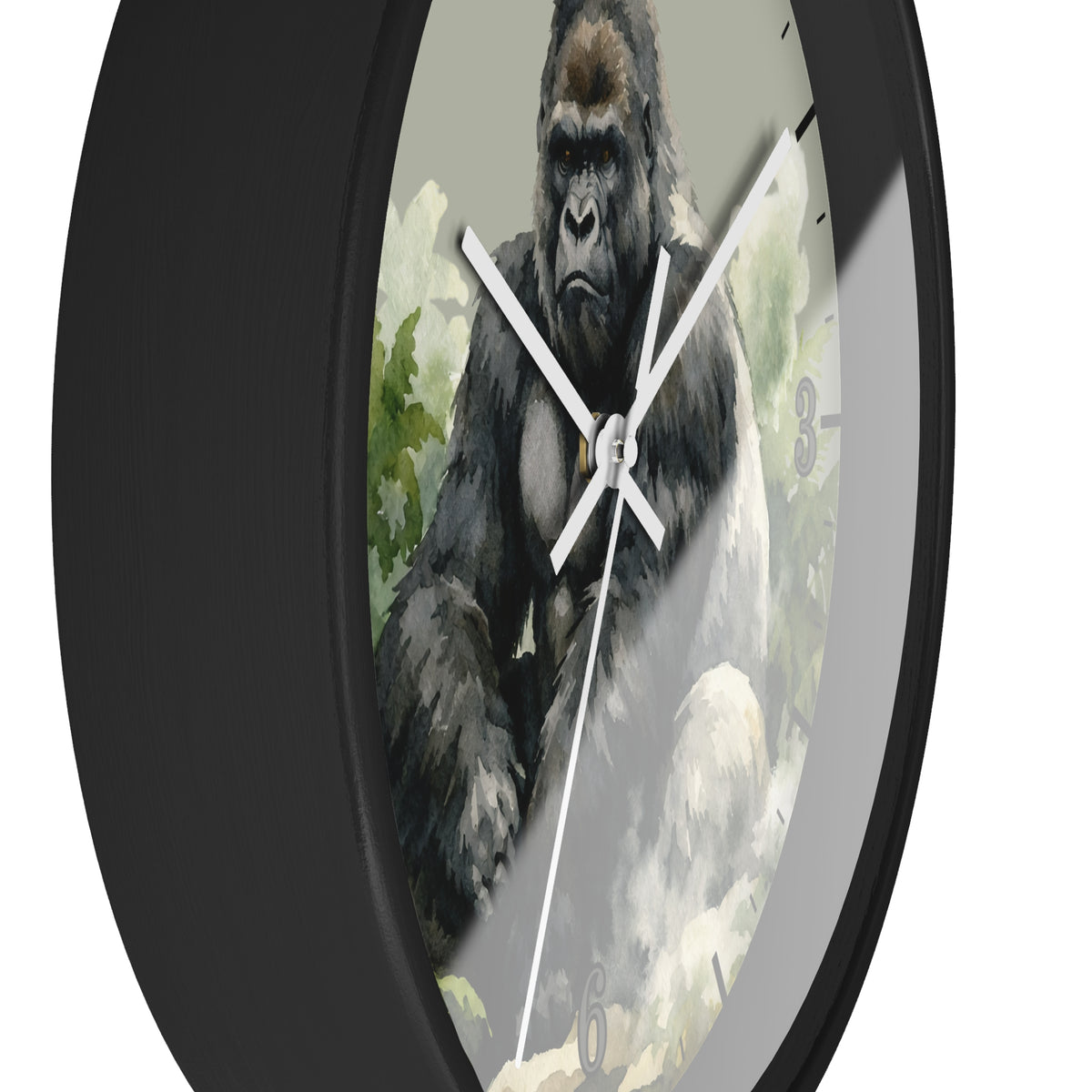 Gorilla Jungle Wall Clock — Wilderness Animal Art Decor