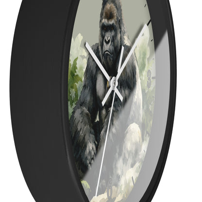Gorilla Jungle Wall Clock — Wilderness Animal Art Decor