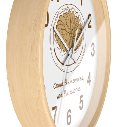 Apple Pie Kitchen Wall Clock | "Count the Memories, Not the Calories"