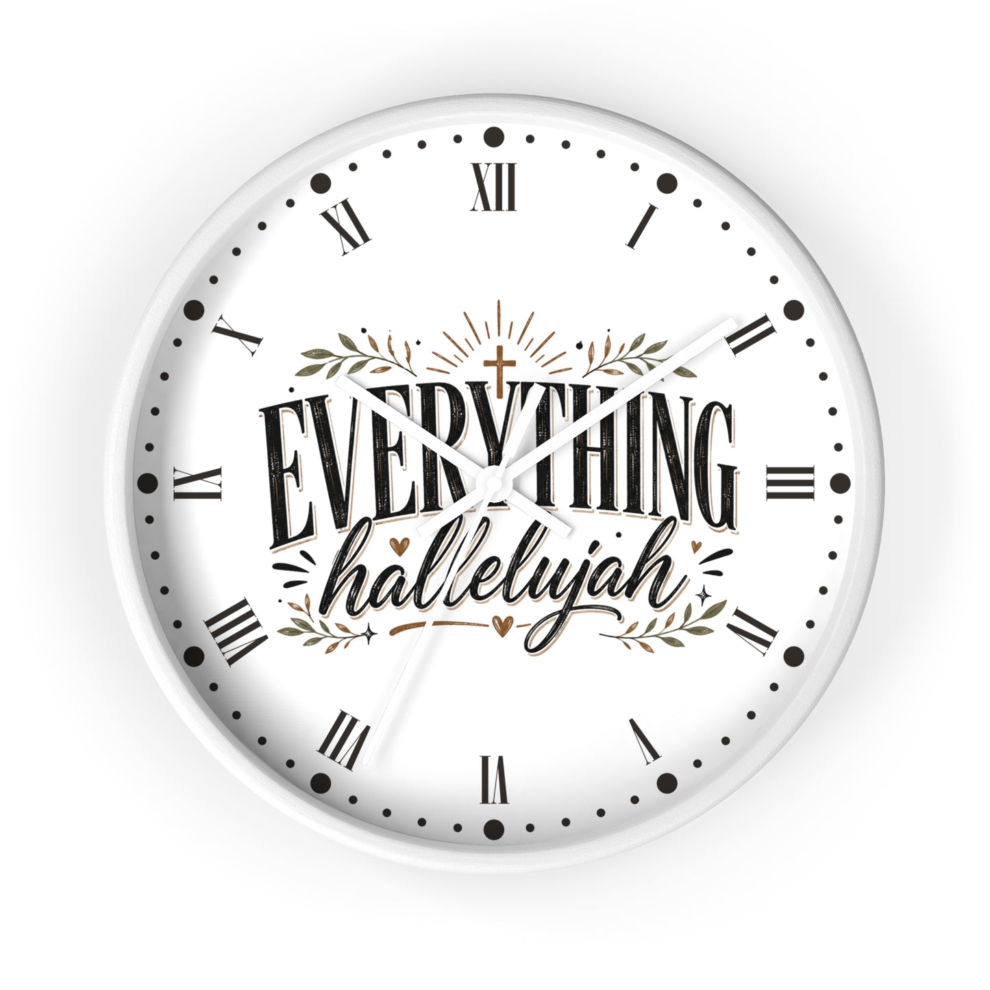 Everything Hallelujah Wall Clock — Christian Faith Decor