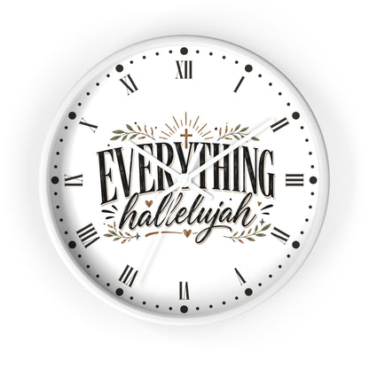 Everything Hallelujah Wall Clock — Christian Faith Decor