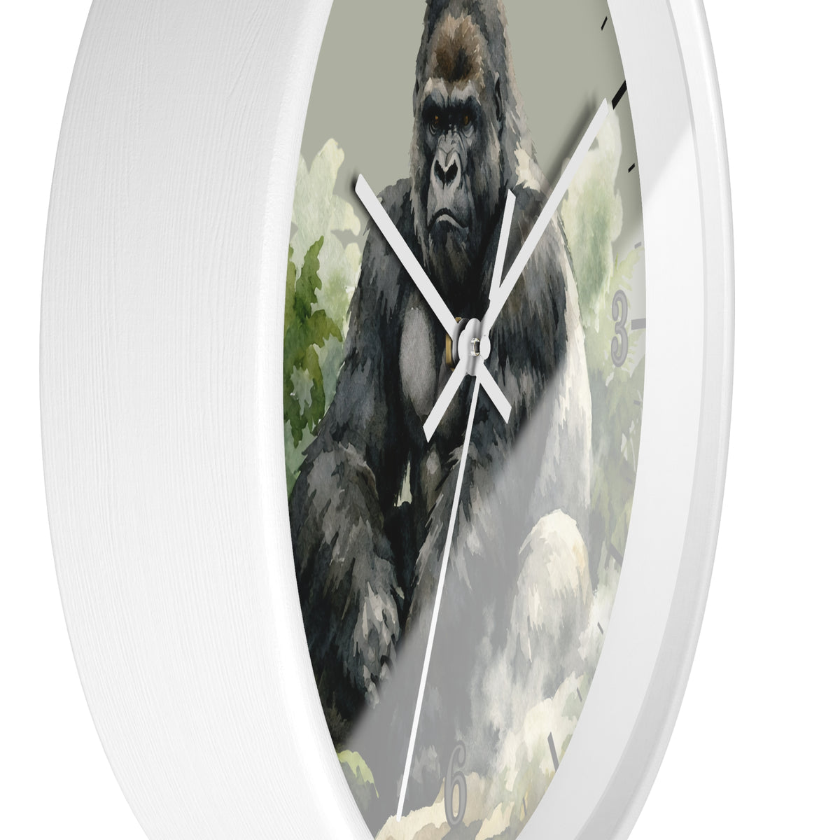 Gorilla Jungle Wall Clock — Wilderness Animal Art Decor