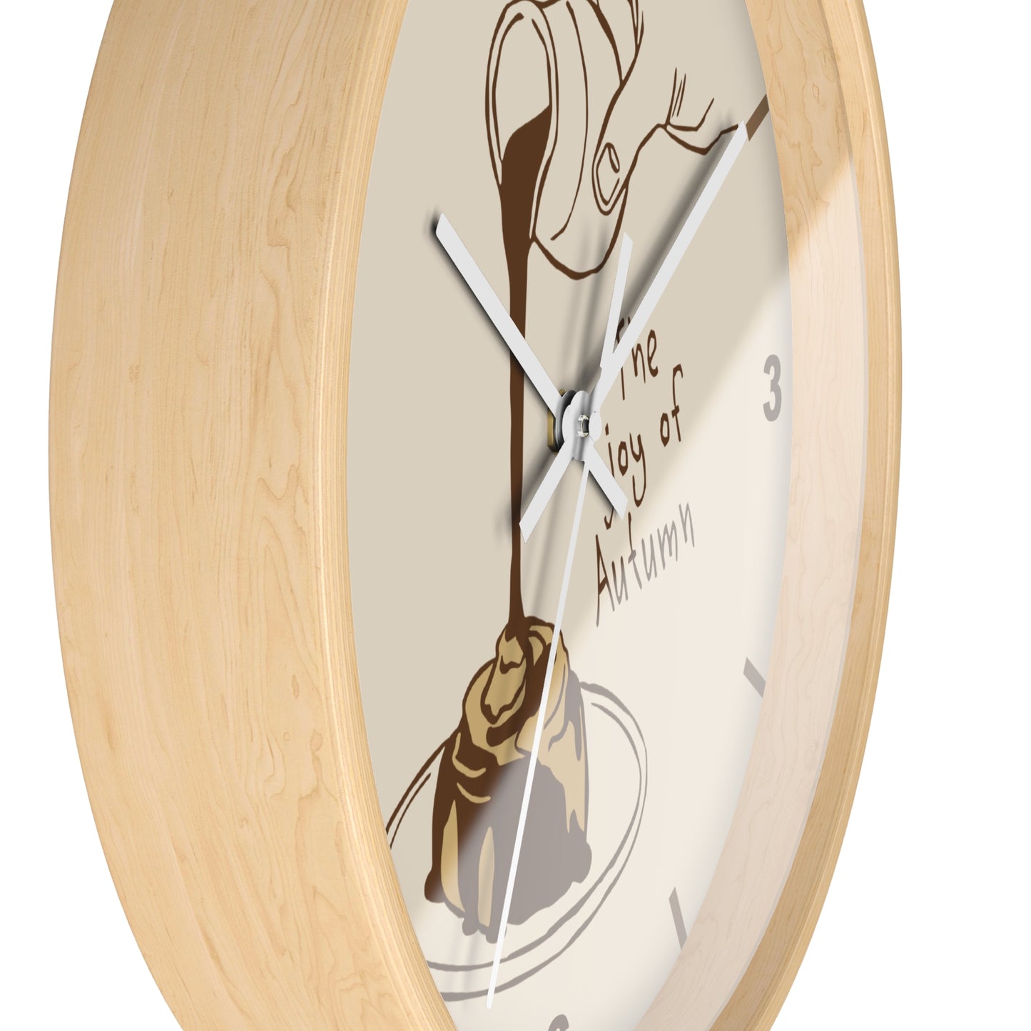 Cozy Kitchen Wall Clock — "The Joy of Autumn" Sweet Dessert Foodie Gift