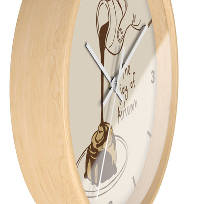Cozy Kitchen Wall Clock — "The Joy of Autumn" Sweet Dessert Foodie Gift