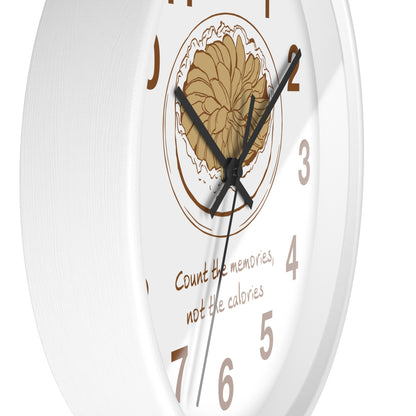 Apple Pie Kitchen Wall Clock | "Count the Memories, Not the Calories"