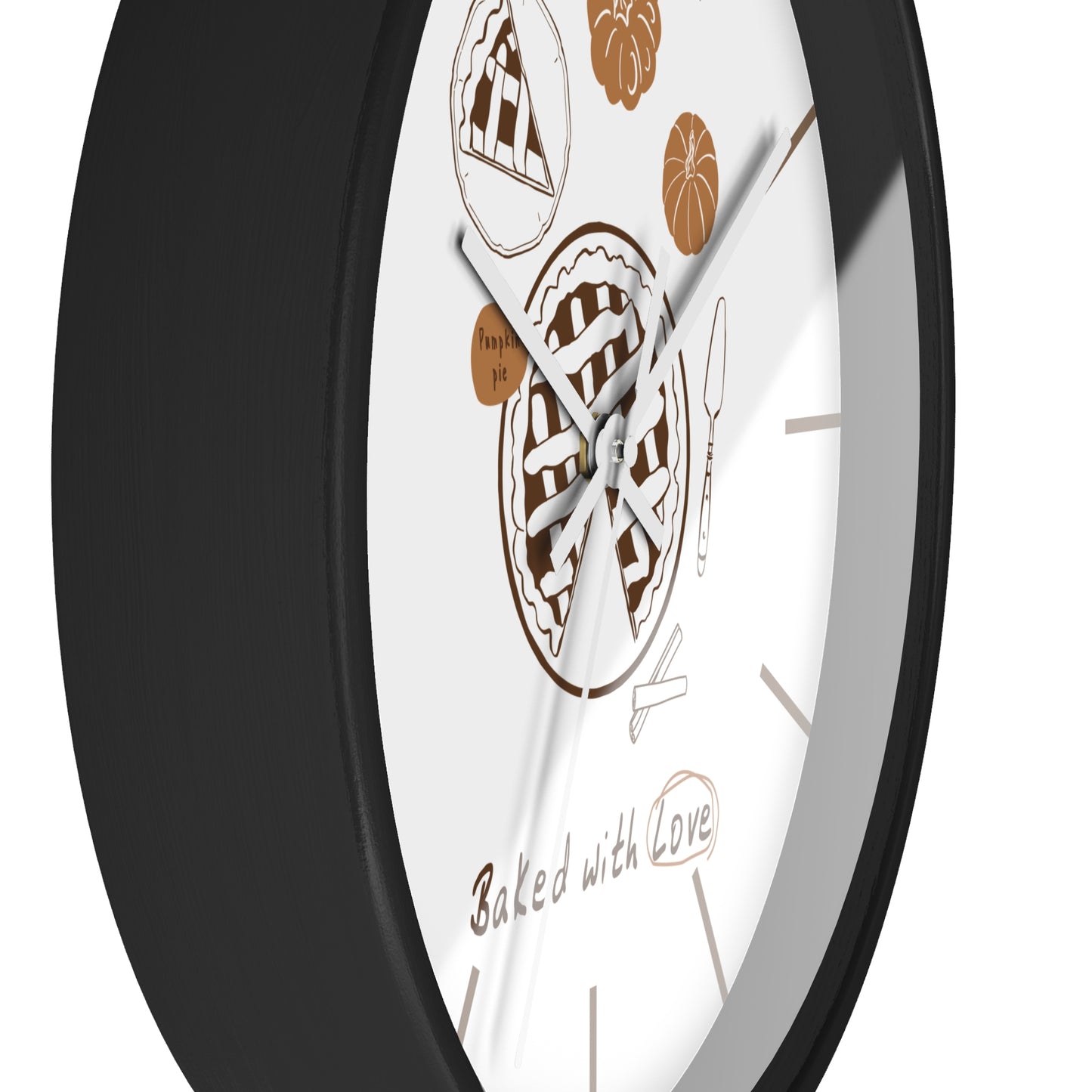 Baked With Love Wall Clock | Rustic Kitchen Pie & Baking Decor