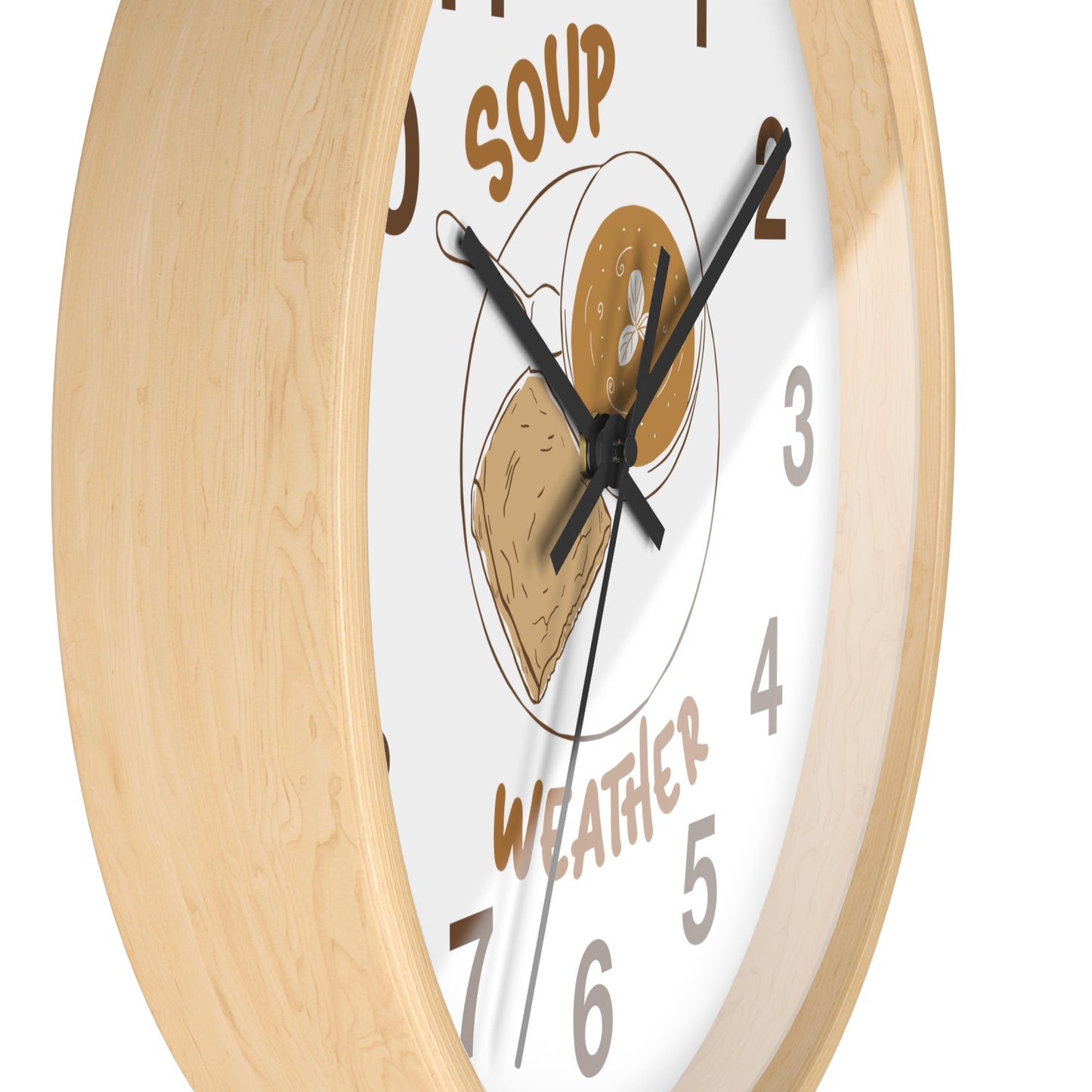 Autumn Season Wall Clock | 'Soup Weather' Kitchen Decor