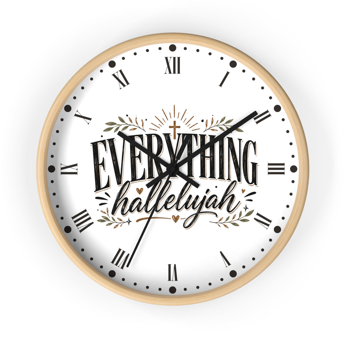 Everything Hallelujah Wall Clock — Christian Faith Decor