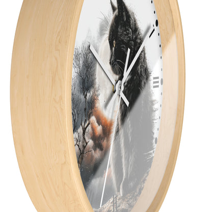 Black Cat Full Moon Wall Clock —  Cat Lovers Decor