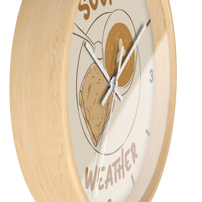 Soup Weather Wall Clock — Fall Autumn Kitchen Decor