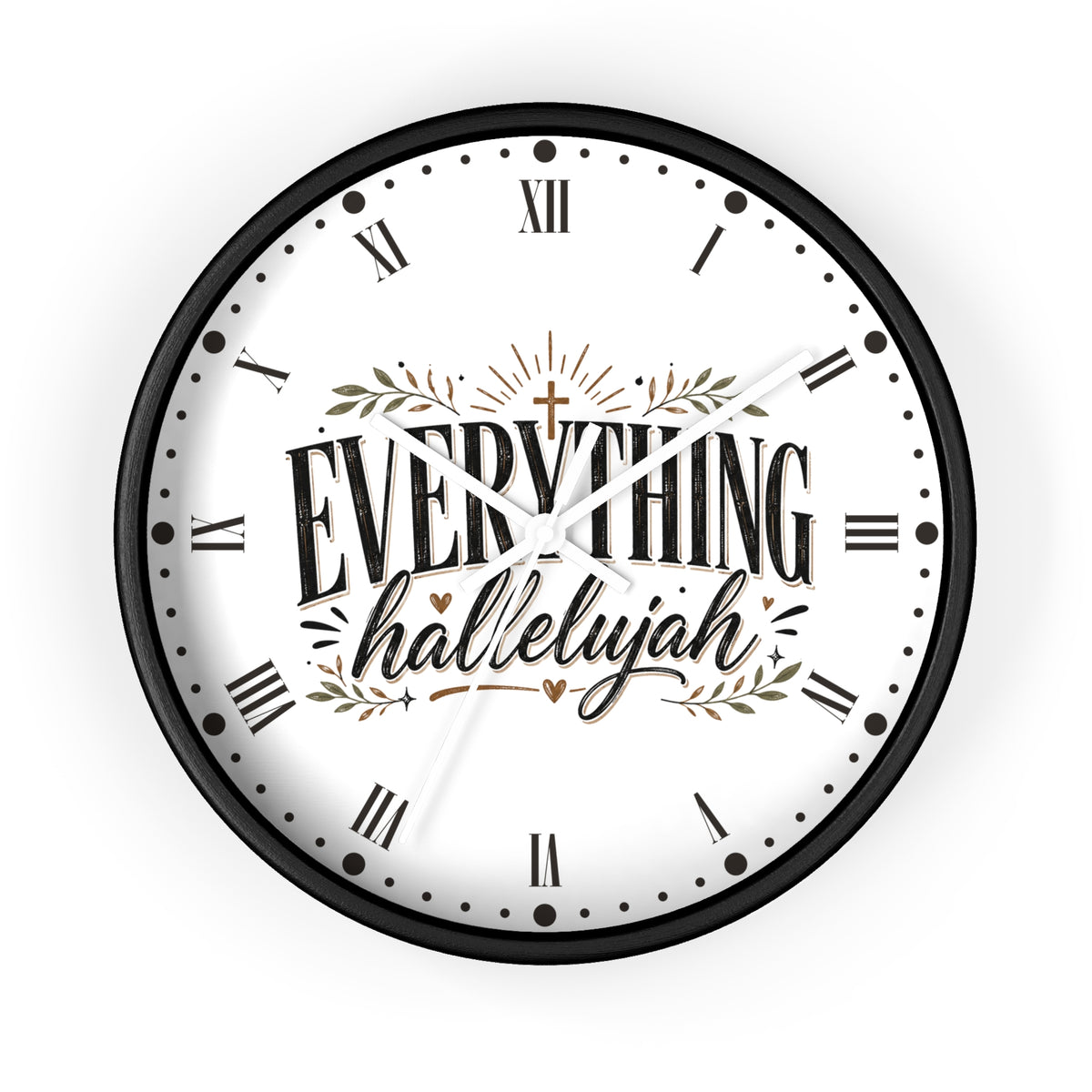 Everything Hallelujah Wall Clock — Christian Faith Decor