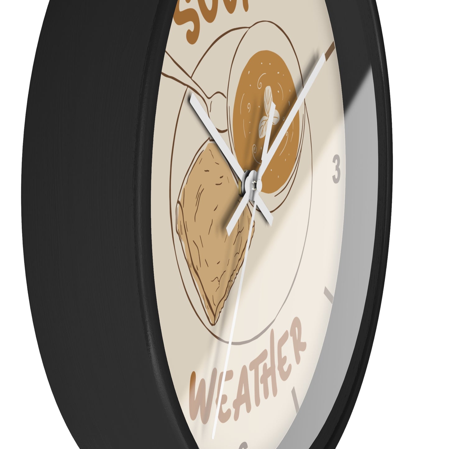 Soup Weather Wall Clock — Fall Autumn Kitchen Decor
