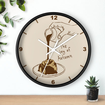 Cozy Kitchen Wall Clock — "The Joy of Autumn" Sweet Dessert Foodie Gift