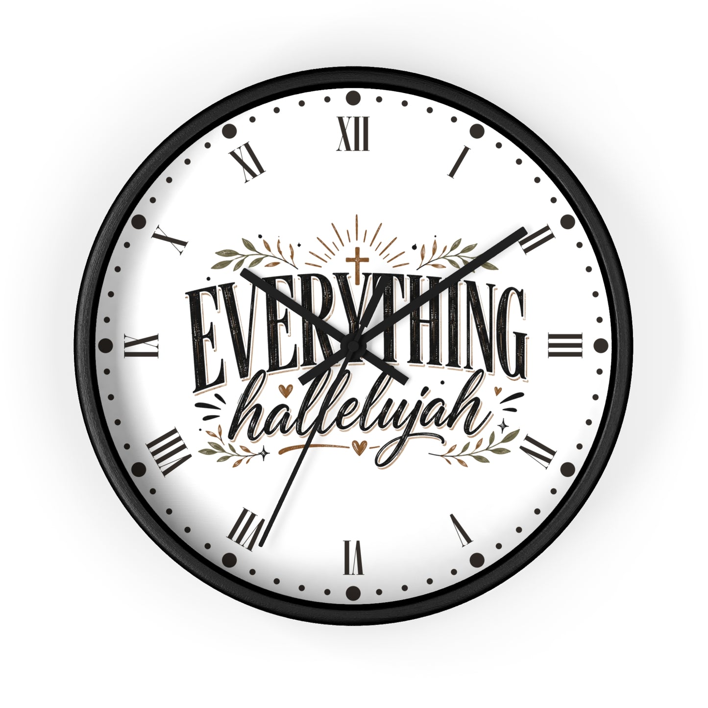 Everything Hallelujah Wall Clock — Christian Faith Decor