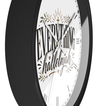 Everything Hallelujah Wall Clock — Christian Faith Decor