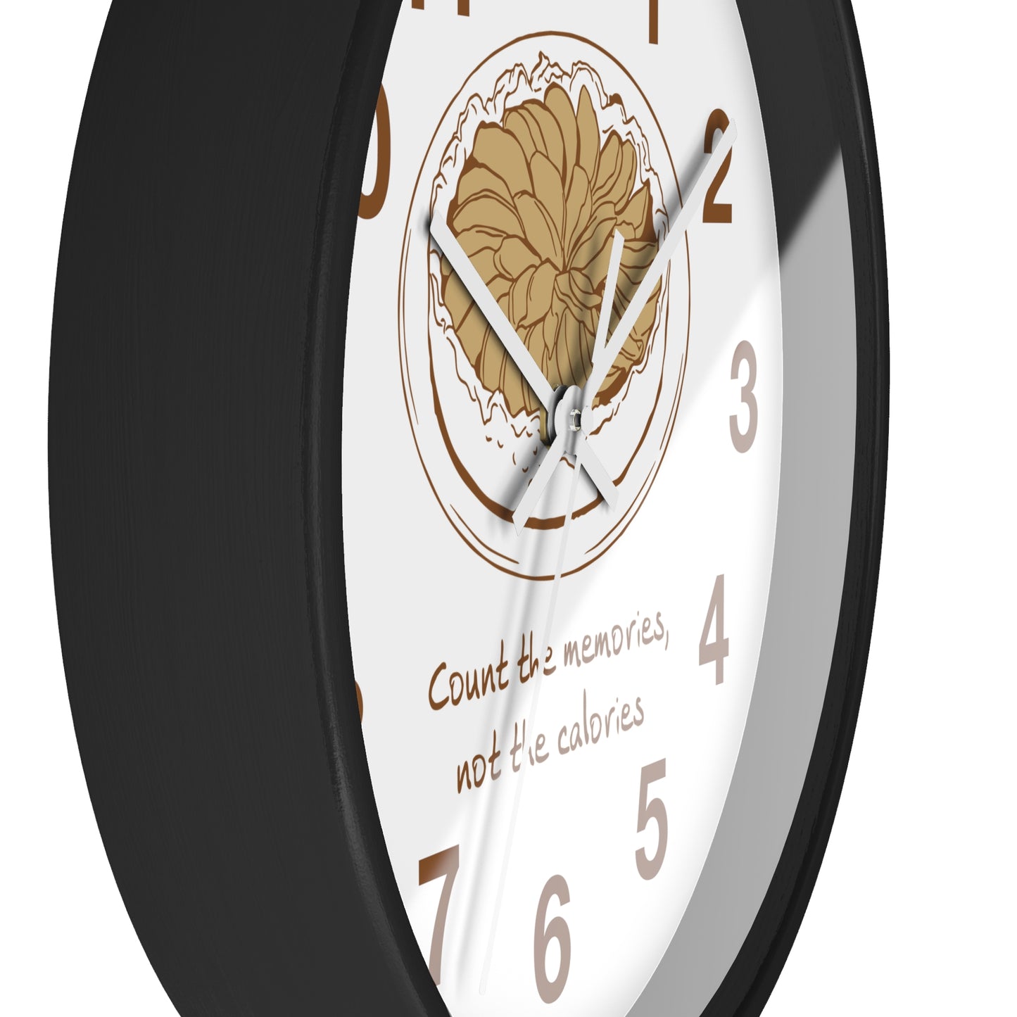 Apple Pie Kitchen Wall Clock | "Count the Memories, Not the Calories"