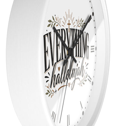 Everything Hallelujah Wall Clock — Christian Faith Decor