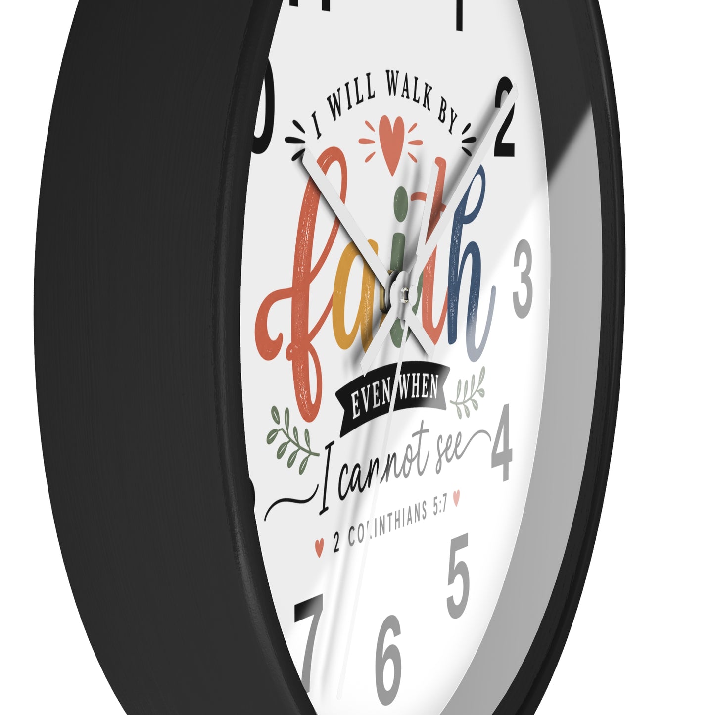 Walk By Faith Wall Clock — Christian Inspirational Home Decor
