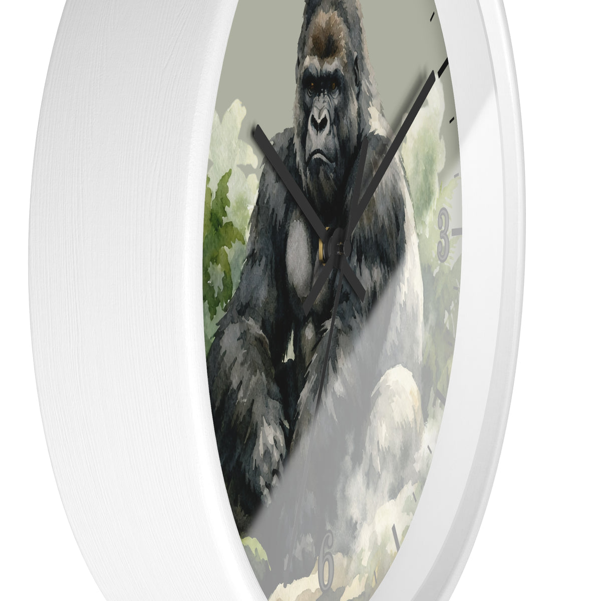 Gorilla Jungle Wall Clock — Wilderness Animal Art Decor