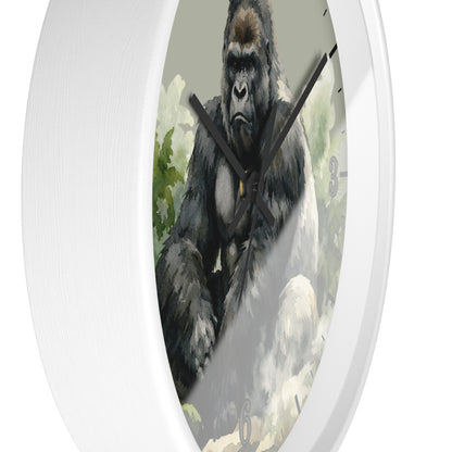 Gorilla Jungle Wall Clock — Wilderness Animal Art Decor