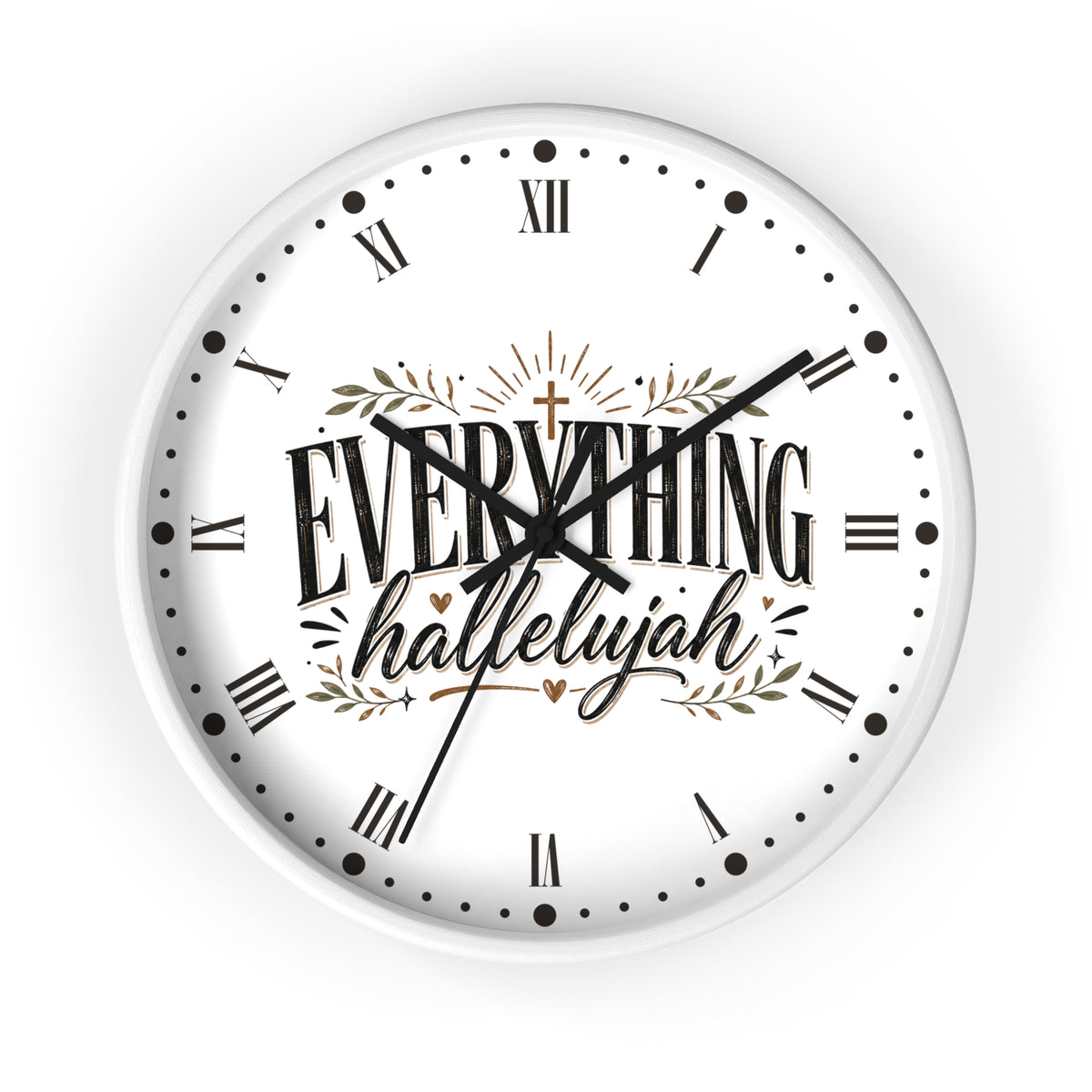 Everything Hallelujah Wall Clock — Christian Faith Decor