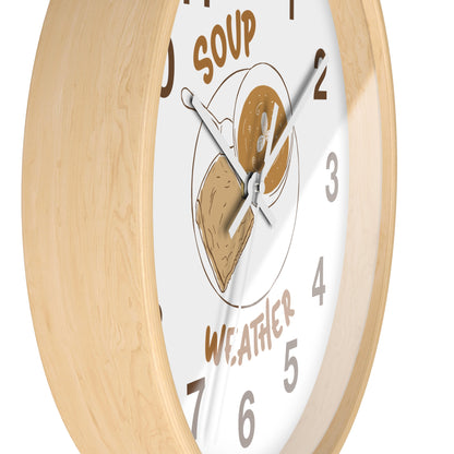 Autumn Season Wall Clock | 'Soup Weather' Kitchen Decor