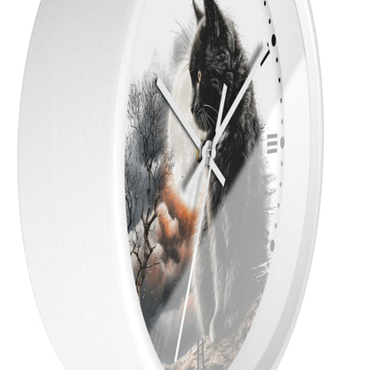 Black Cat Full Moon Wall Clock —  Cat Lovers Decor