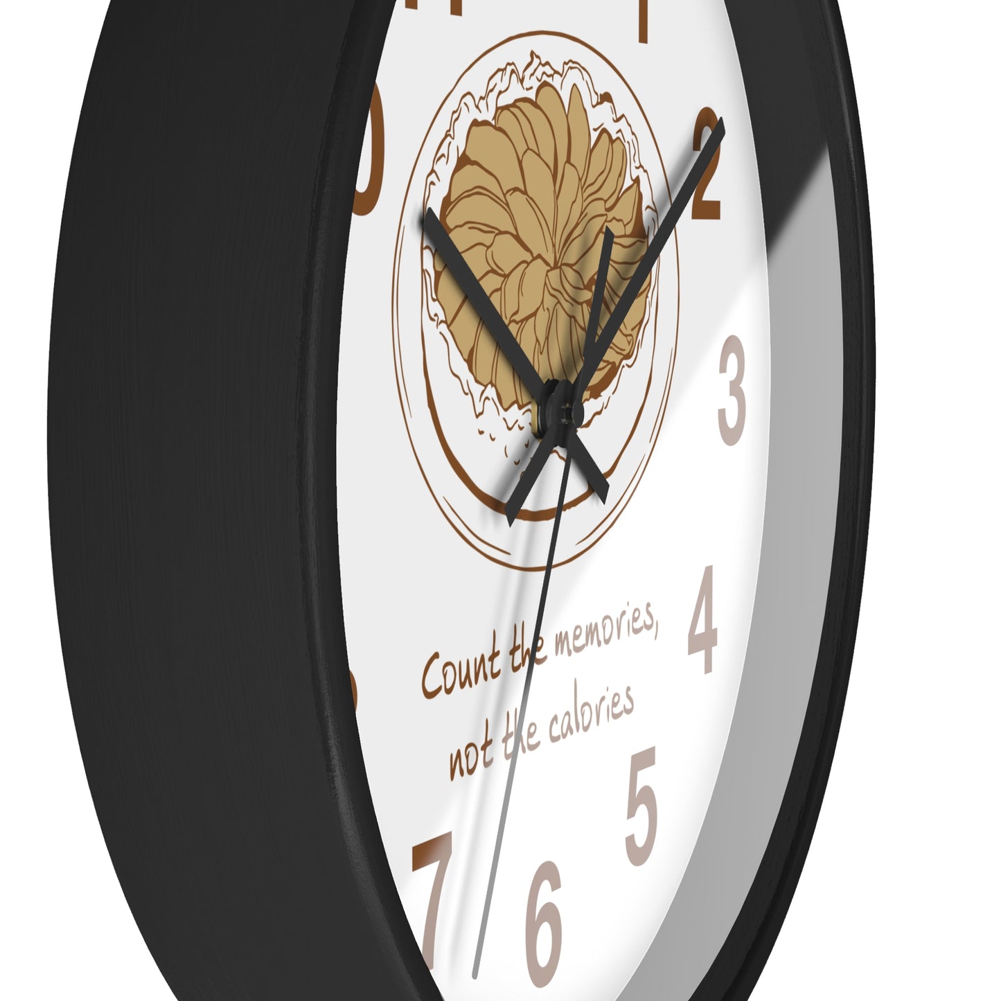 Apple Pie Kitchen Wall Clock | "Count the Memories, Not the Calories"