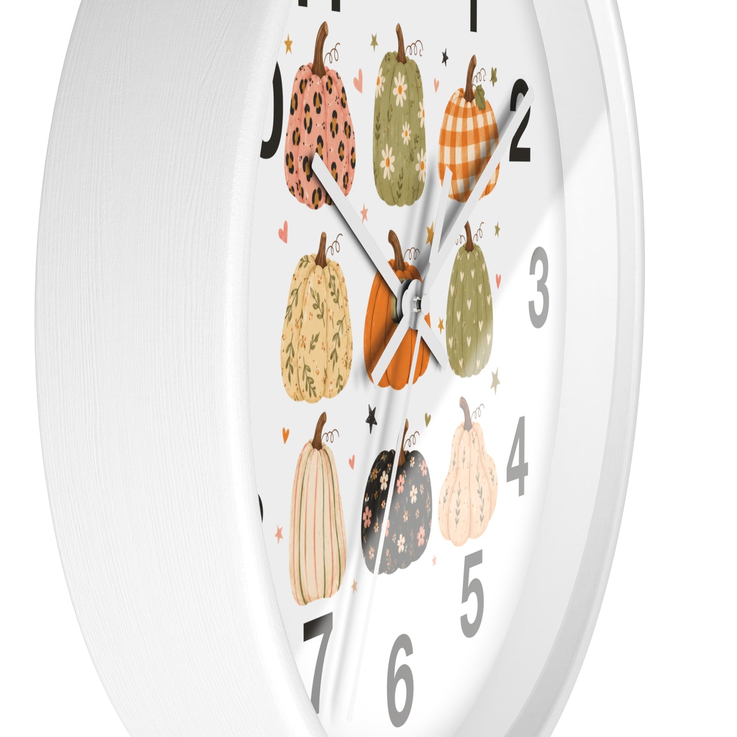 Pumpkin Patch Wall Clock | Autumn Fall Decorative Clock